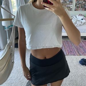 urban cropped white tee